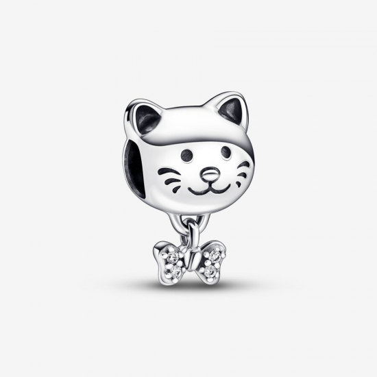 Pandora Pet Cat & Bow Bedel 792255C01 - 52865