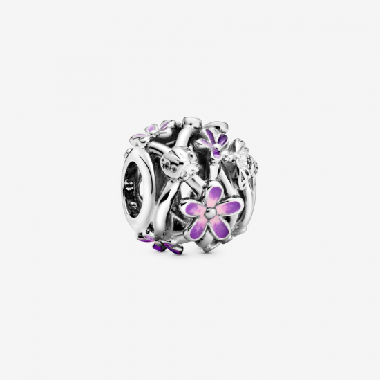 Pandora Openwork Paarse Madeliefjes Bedel 798772C02 - 52873