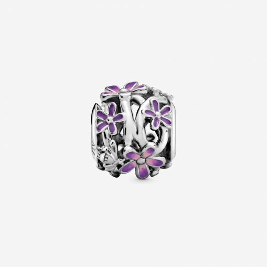 Pandora Openwork Paarse Madeliefjes Bedel 798772C02 - 52873