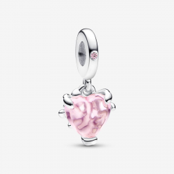 Pandora Roze Stamboom en Hart Hangende Bedel 792654C01 - 52907
