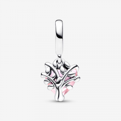 Pandora Roze Stamboom en Hart Hangende Bedel 792654C01 - 52907