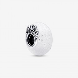 Pandora Glinsterend witte muranoglas medel met Mum & Love - 52912