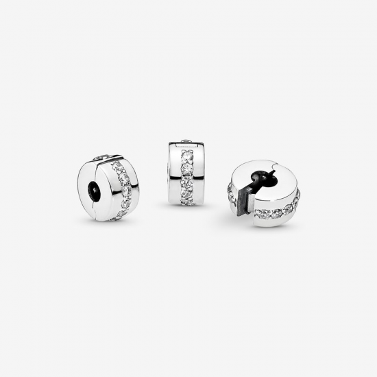 Pandora Clear Sparkling Row Clip Bedel 791972CZ - 52925