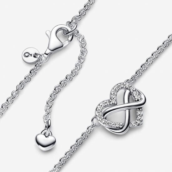 Pandora Sprankelende Oneindigheid Hart Halsketting 50CM - 52953