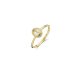 Blush Ring 14k Geel goud met mother of pearl en pure quartz 1239YMQ - 52993