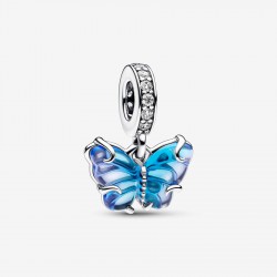 Pandora Blauwe Muranoglazen Vlinder Hangende Bedel - 53258