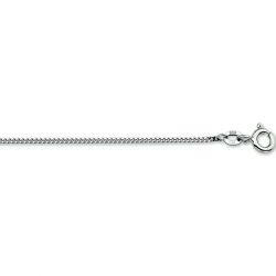 14krt witgouden collier gourmette 4-zijdes geslepen 1,2 mm 50cm - 53428