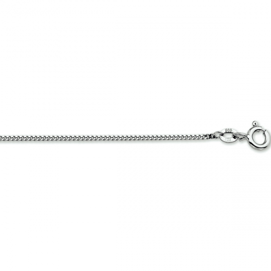 14krt witgouden collier gourmette 4-zijdes geslepen 1,2 mm 50cm - 53428