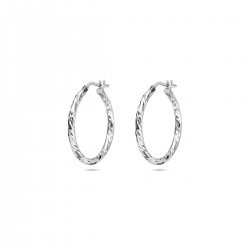 zilveren oorringen gediamanteerd 2,0 mm - 53484