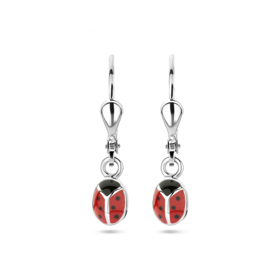 zilveren oorhangers lieveheersbeestje 1337157 - 53494