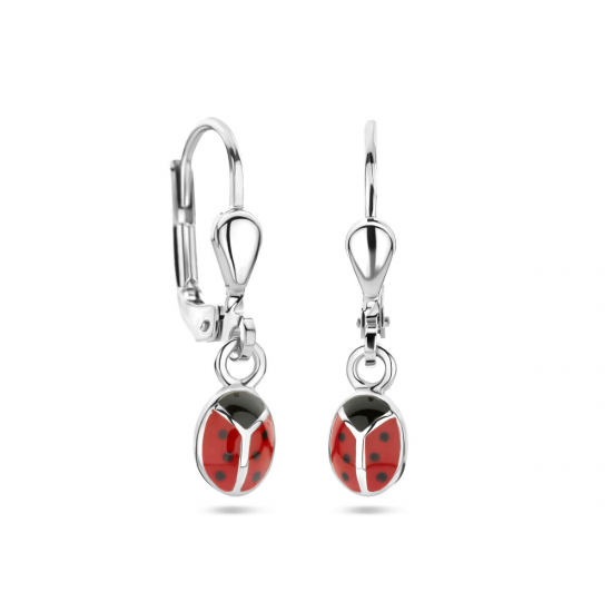zilveren oorhangers lieveheersbeestje 1337157 - 53494
