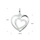 Zilveren Hanger hart met zirkonia - 53498