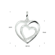 Zilveren Hanger hart met zirkonia - 53498