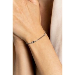 ZINZI zilveren gourmet armband met drie glanzende hartjes 17-20cm - 53517