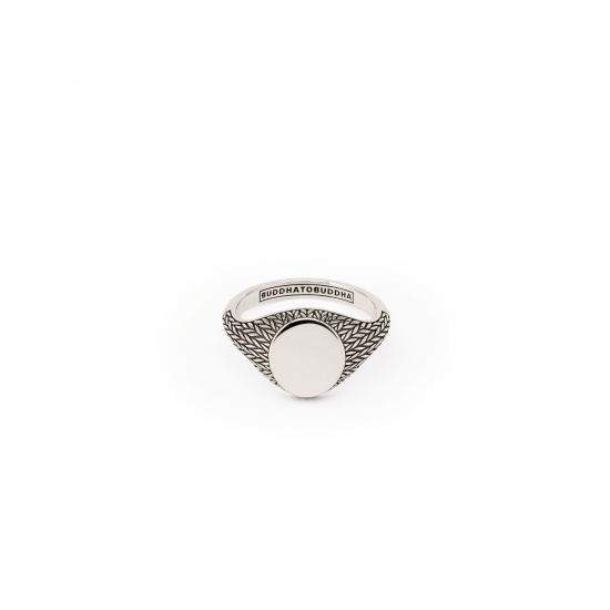 Buddha To Buddha Ellen Signet Ring Silver MAAT 21 - 53794