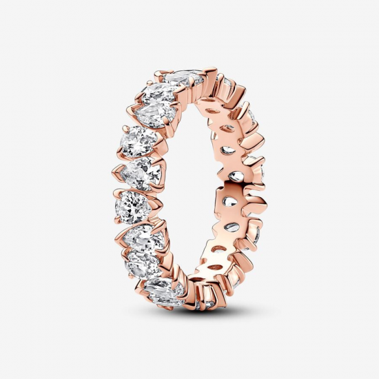 Pandora 14k rosévergulde ring met heldere zirkonia 183021C01-56 maat 18 - 53863