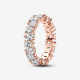 Pandora 14k rosévergulde ring met heldere zirkonia 183021C01-56 maat 18 - 53863