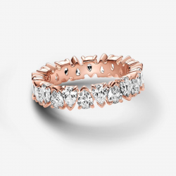 Pandora 14k rosévergulde ring met heldere zirkonia 183021C01-56 maat 18 - 53863