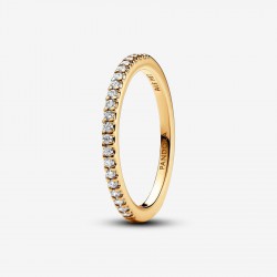 Pandora zilveren ring goudkleurig met zirkonia 162999C01-56 maat 18 - 53875