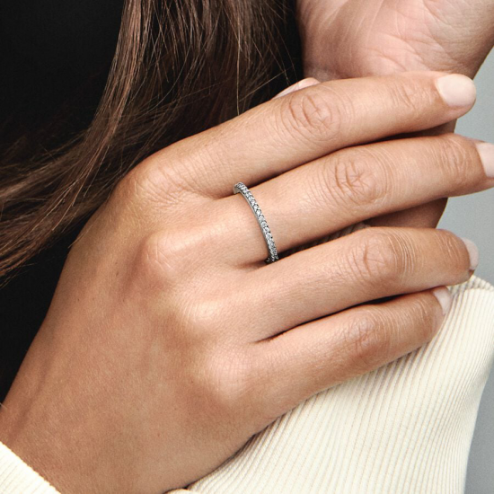 Pandora zilveren ring  met zirkonia 192999C01-56 maat 18 - 53877