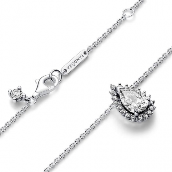 Pandora zilveren collier met zirkonia 45cm  392832C01-45 - 53890