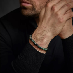Rebel & Rose Armband Green Rocks RR-80107-S-M - 53951