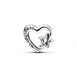 Pandora zilveren bedel hart met ster 792829C00 - 53920