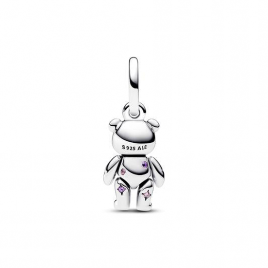 Pandora zilveren bedel hangt teddybeer met zirkonia 792986C01 - 53930