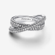 Pandora Timeless Pavé Gekruiste Dubbele Bandring 193022C01-54 maat 17 - 54018