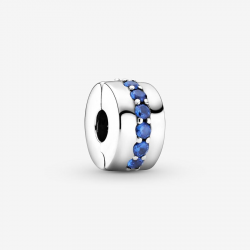 Pandora Blue Sparkle Clip Charm - 54065