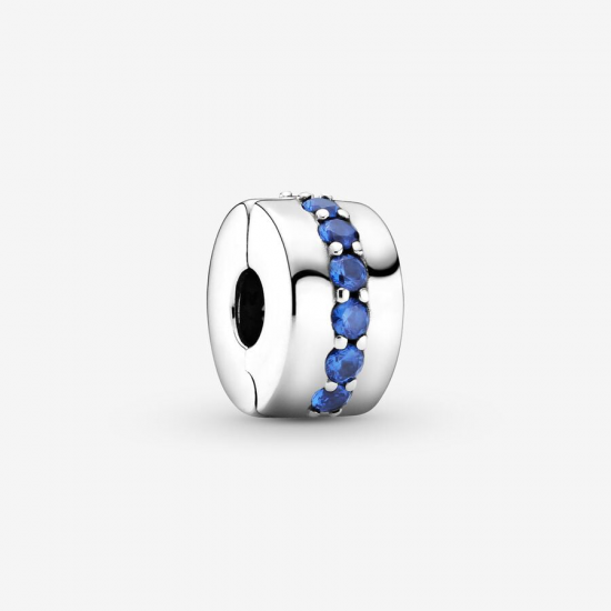 Pandora Blue Sparkle Clip Charm - 54065