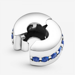 Pandora Blue Sparkle Clip Charm - 54065