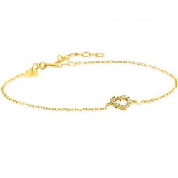ZINZI Gold 14 karaat gouden armband met zirkonia ZGA450 - 54123