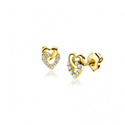 ZINZI Gold 14 karaat gouden oorknoppen met zirkonia ZGO472 - 54124
