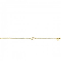 ZINZI gold plated zilveren armband met 2 verbonden hartjes 16,5-19,5cm ZIA2513G - 54113