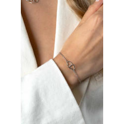 ZINZI zilveren armband met 2 verbonden hartjes 16,5-19,5cm ZIA2513 - 54115