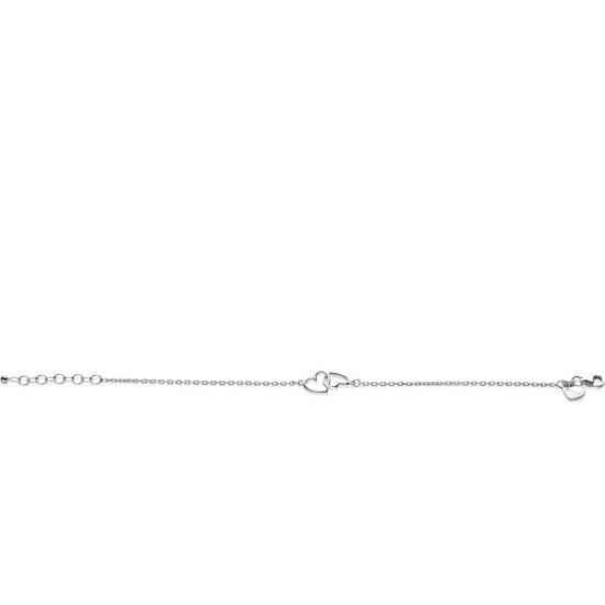 ZINZI zilveren armband met 2 verbonden hartjes 16,5-19,5cm ZIA2513 - 54115