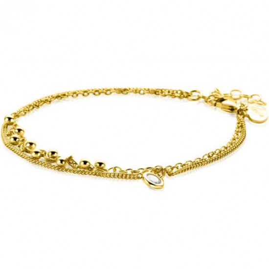 ZINZI armband goudkleurig met bolltjes ZIA2520Y - 54119