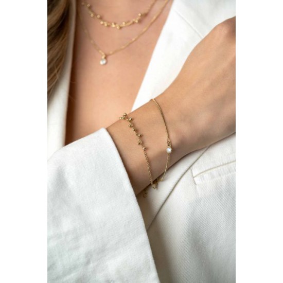 ZINZI armband goudkleurig met bolltjes ZIA2520Y - 54119