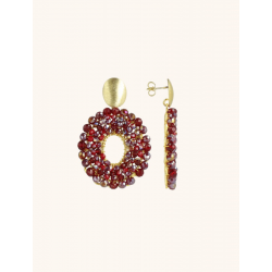 lOTT. oorbellen  Metallic Bordeaux Mix Oorbellen Mia Ovaal SCEGB193-B12263 - 54185