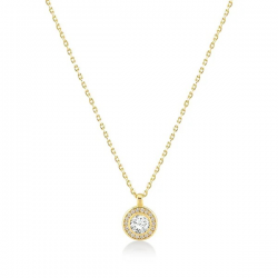 Swings 14k Geelgouden collier met zirkonia  NDC01-1399 - 54197