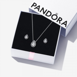 Pandora Sprankelende Peer Halo Sieraden Cadeauset 45cm - 54300