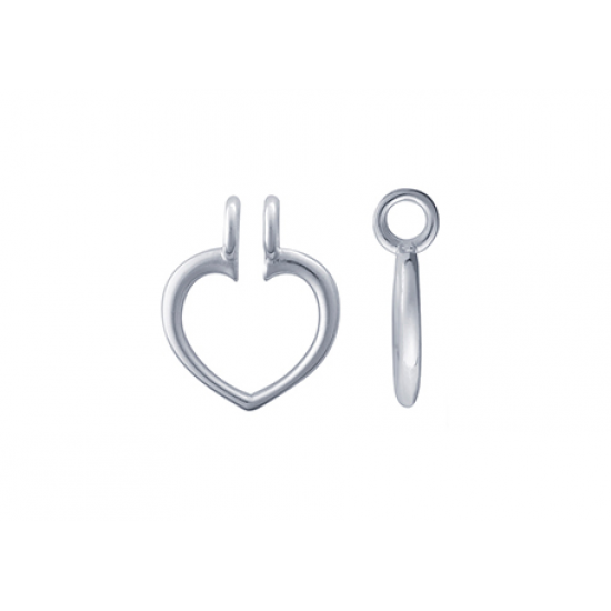 Zilveren Ring houder Hanger Hart. - 54318