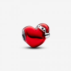 Pandora Metallic Red Christmas Heart Charm - 54373