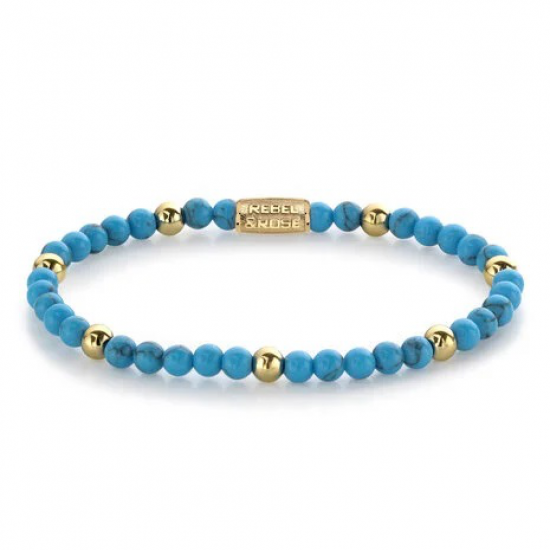 Rebel & Rose Turquoise Delight - 18 ct yellow gold ionplated MAAT 18 - 54578