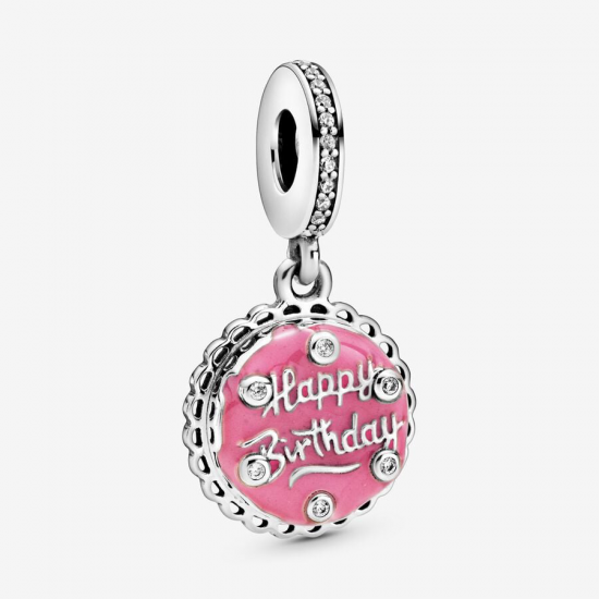 Pandora Pink Birthday Cake Hangende Bedel 798888c01 - 54590