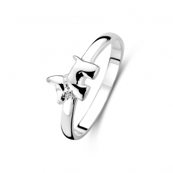 Bellini 925 kinder ring Honden met glitter zirkonia maat 13.5 - 54851