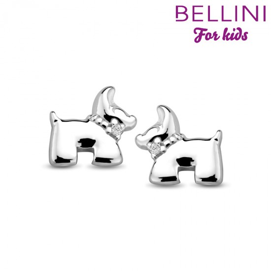 Bellini 925 kinder ring Honden met glitter zirkonia maat 14,5 - 54853
