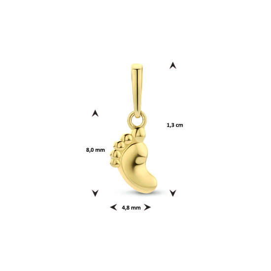 Gouden hanger voetje - 54966