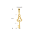 Gouden hanger sleutel - 54967